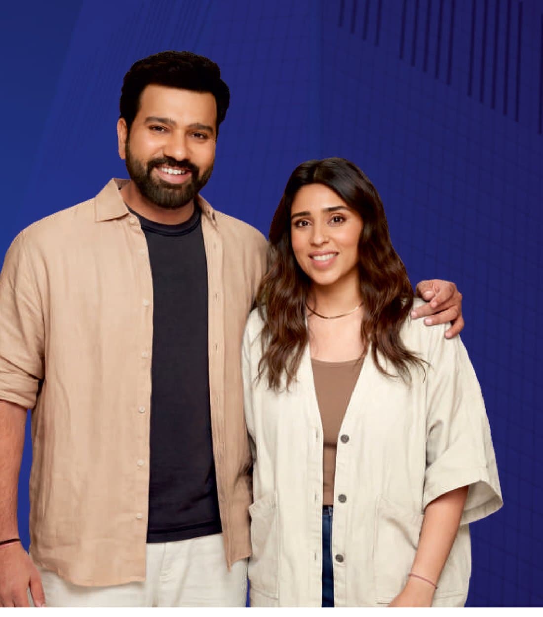 Bhumika Realty brand ambassadors Rohit Sharma and Ritika Sajdeh